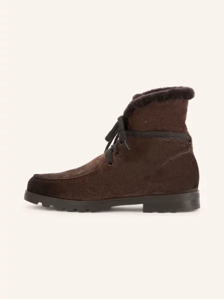 Santoni Botki Sznurowane braun