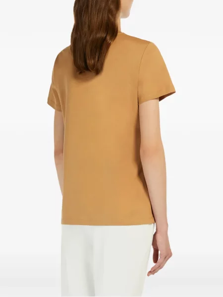 Tricou Max Mara cu broderie portocaliu