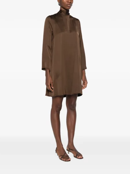 Rochie mini Dixie cu funde maro
