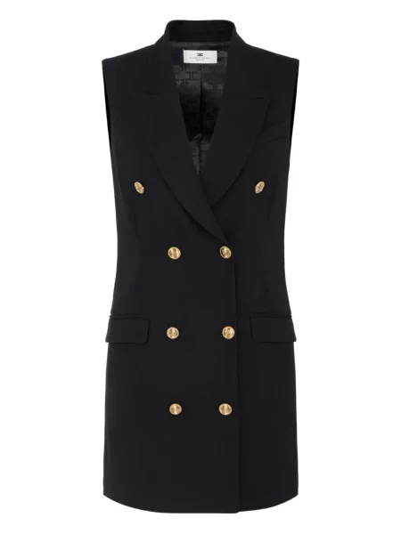 Mała mały sukienka mini Elisabetta Franchi garniturowa czarna