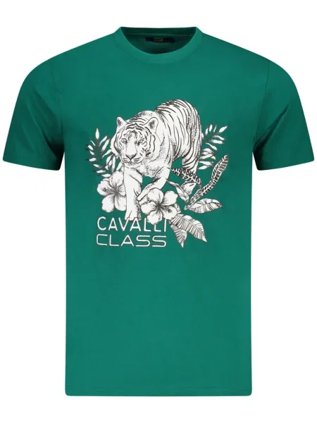 Tricou Cavalli Class cu mâneci scurte alb