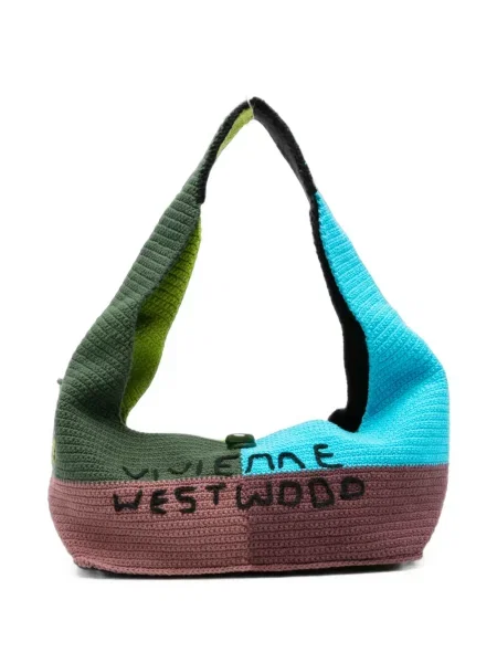 Geantă Vivienne Westwood cu broderie tricotate