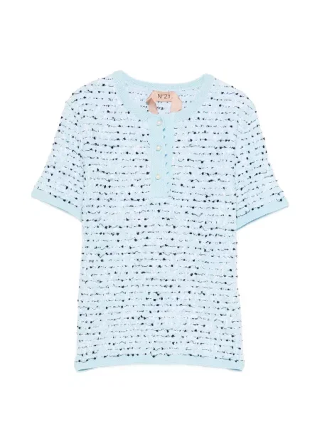 Dzianinowy top N°21 niebieski