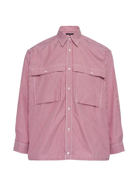 Pruhované pruhované košile Comme Des Garçons Homme červené