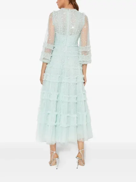 Rochie Needle & Thread cu paiete de costum verde