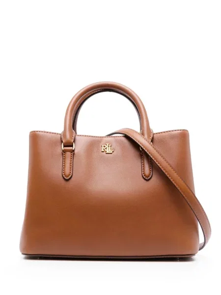 Geanta de piele Lauren Ralph Lauren din piele maro