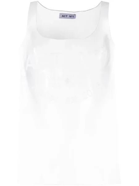 Przezroczysta podkoszulka Act N°1 z nadrukiem biała