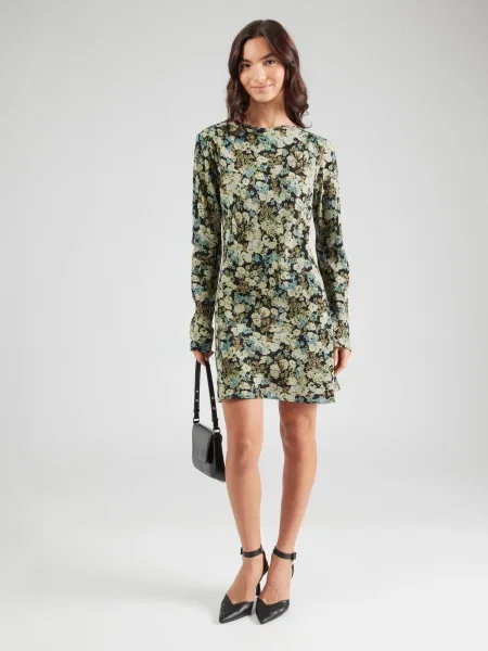 TOPSHOP Rochie ecru / azur / oliv negru
