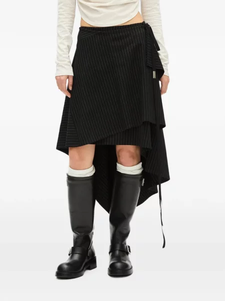 Fustă Ann Demeulemeester asimetrică negru