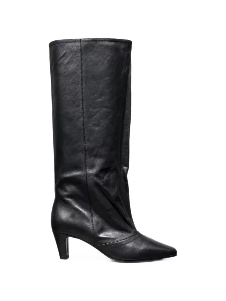 Botine Poche Paris din piele negru