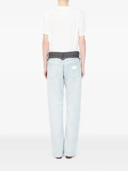 Pantaloni Mm6 Maison Margiela albastru