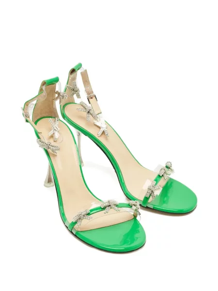 Sandale Mach & Mach de cristal verde