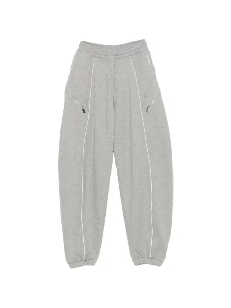Pantaloni The Attico alergare cu cordon gri