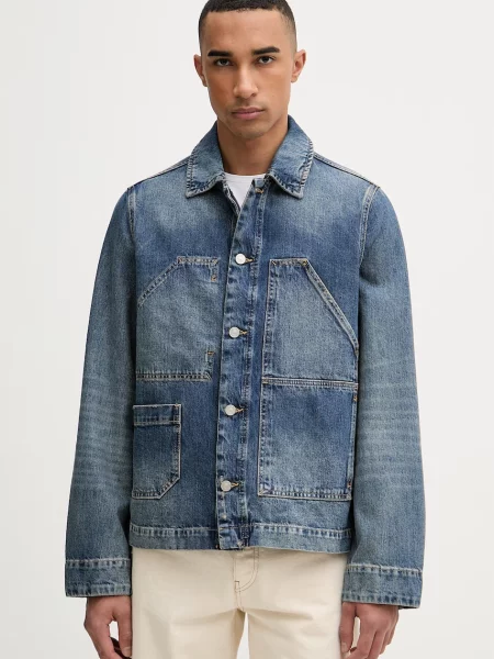 AllSaints τζιν μπουφάν ανδρικό EXILE μπλε