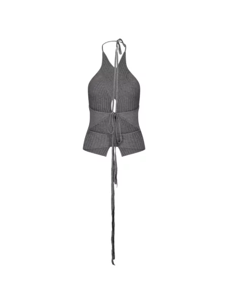 Top Srvc Studio s halter ovratnikom siva