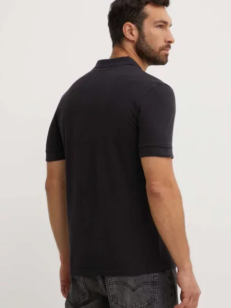 Однотонное поло Boss Orange черное