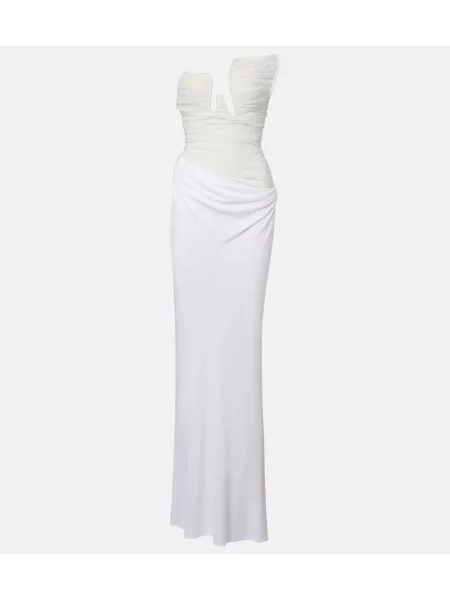 Rochie Christopher Esber din jerseu alb