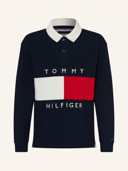 Tommy Hilfiger Jerseyové Polo Tričko tmavě modrá / červená bílá
