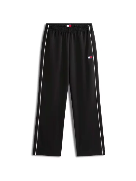 Pantaloni Tommy Jeans alergare negru