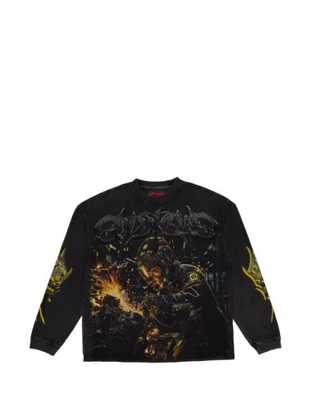 Lung tricou Godspeed negru