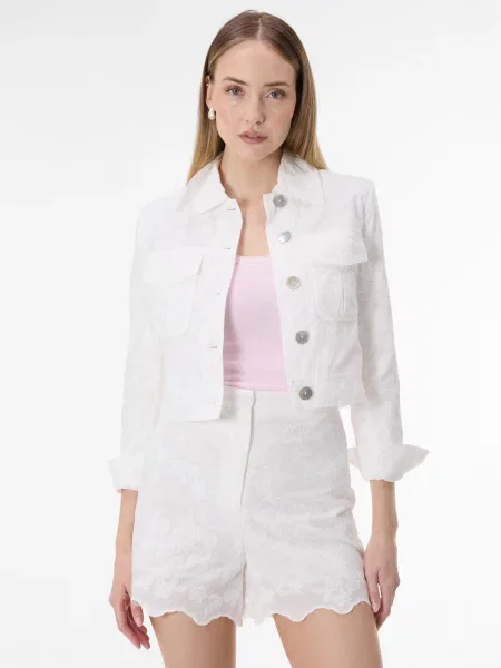 Geacă Orsay cu broderie alb