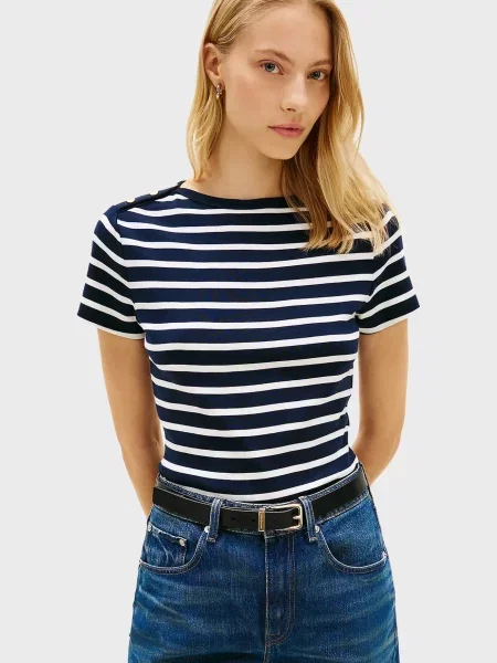 Смугаста футболка Tommy Hilfiger золота