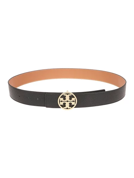 Pasek Tory Burch skórzany czarny