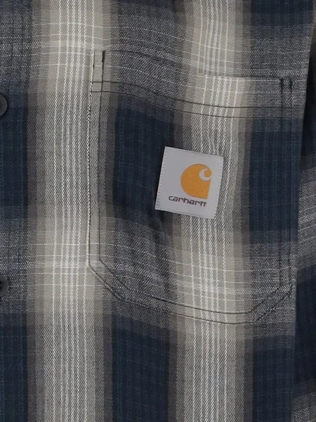 Карирана риза Carhartt Wip синьо