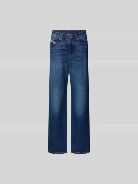 Jeansy w kroju loose fit z 5 kieszeni Diesel granatowe