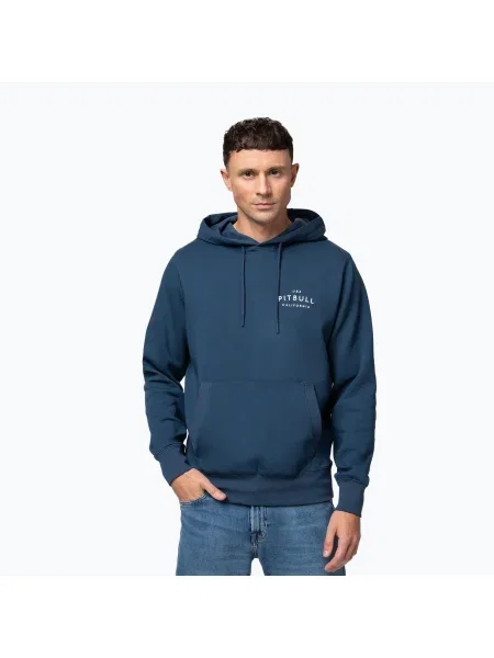 Hanorac pentru bărbați Pitbull Sampson Hooded Sweatshirt petrol blue albastru