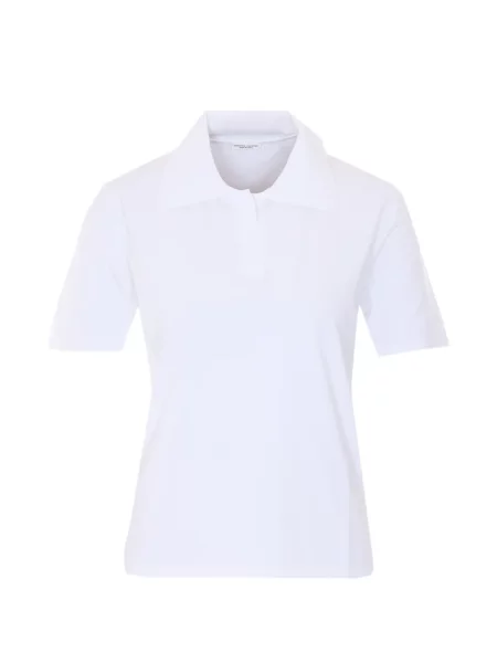 Gulerat tricou polo Roberto Collina clasic alb