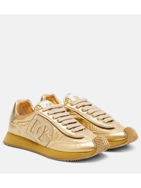 Sneakerși Dolce&gabbana din piele auriu