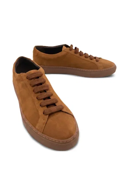 Sneakerși Moorer din piele de căprioară maro