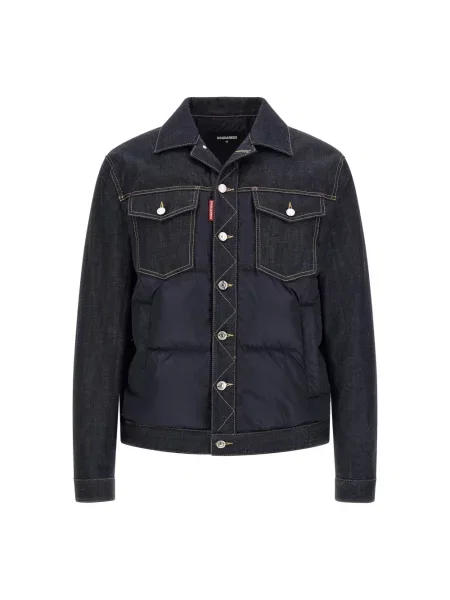 Kurtka jeansowa Dsquared2 casual niebieska