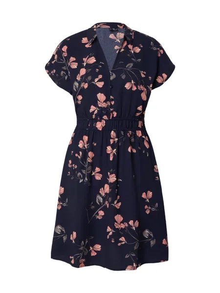VERO MODA Rochie tip bluză VMNEWHALLIE bleumarin / maro / deschis / portocaliu caisă galben