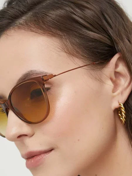 Сонцезахисні окуляри Emporio Armani коричневий