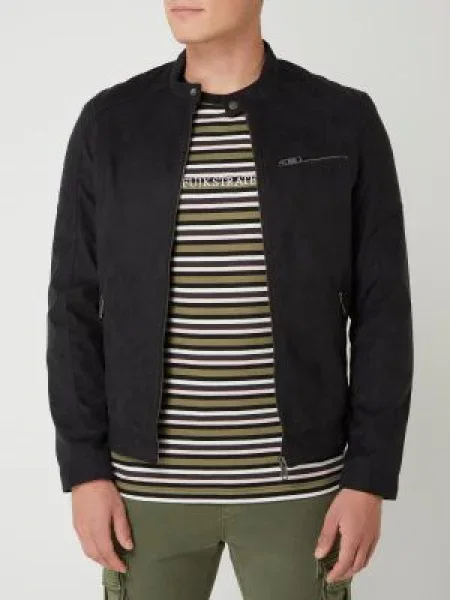 Kurtka w stylu Biker model ‘Rocky’ Jack & Jones czarna
