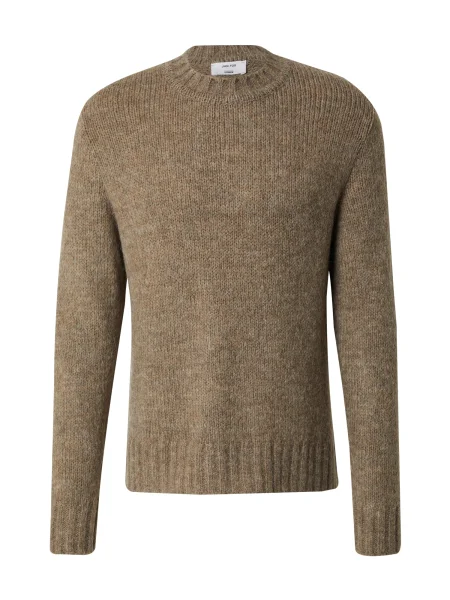 DAN FOX APPAREL Svetr Neo melír hnědý