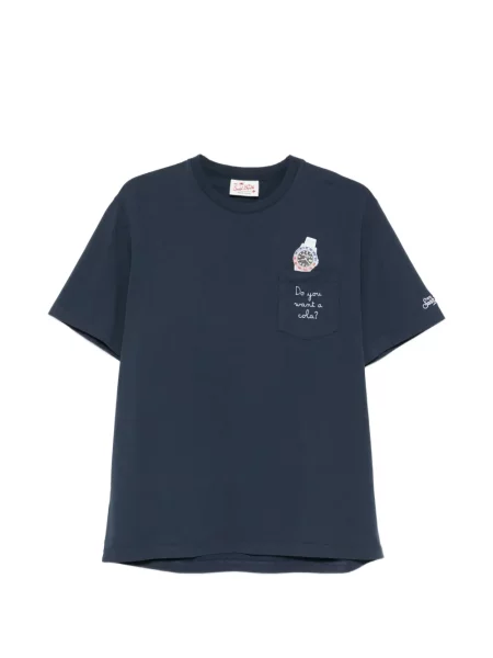 Тениска с графичен дизайн Mc2 Saint Barth с принт синьо