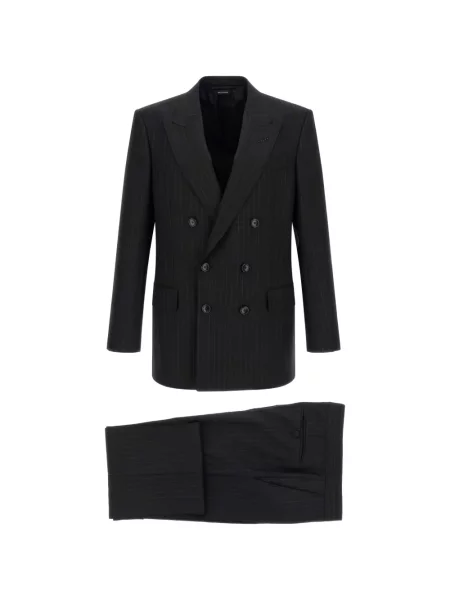Costum Tom Ford cu două rânduri de nasturi negru