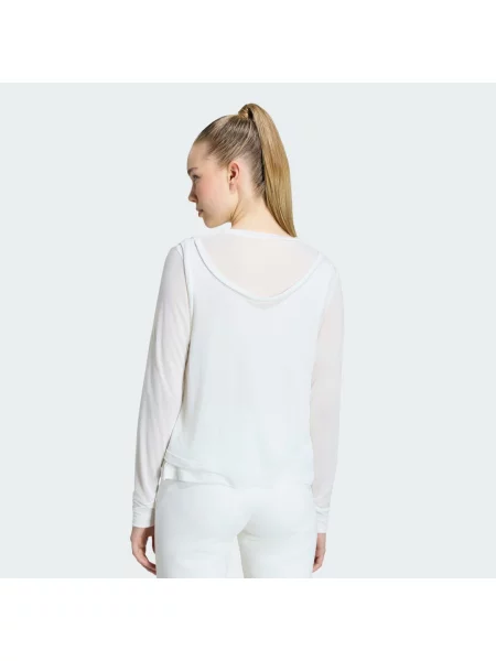 Koszulka z długim rękawem Soft Lux Sheer biała