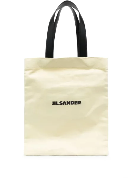Shopper torbica Jil Sander s printom žuta