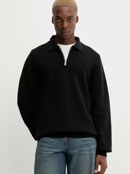 HUGO pulover de light negru