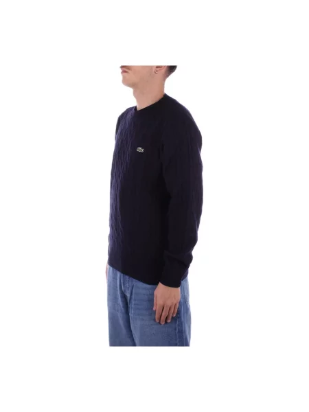 Sweter Lacoste wełniany niebieski
