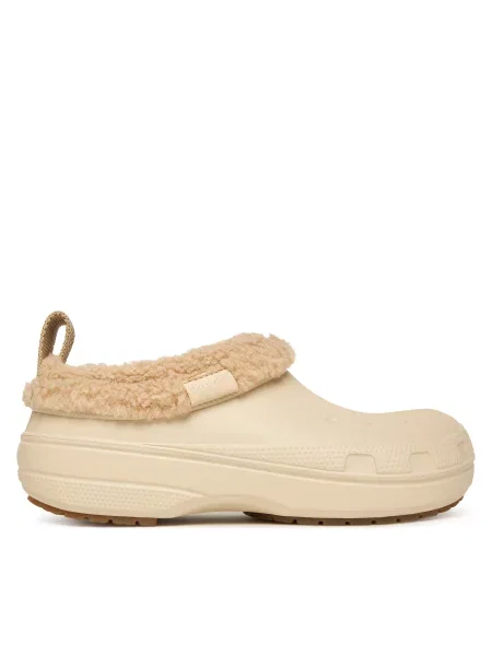 Natikači Crocs Classic Lined Shorty Écru