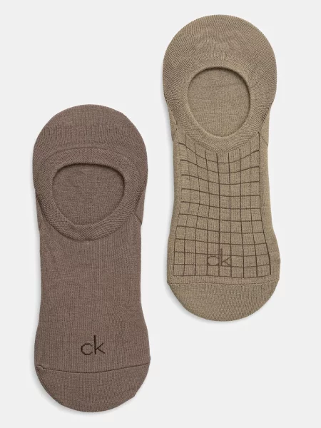 Чорапи Calvin Klein 2 чифта зелено