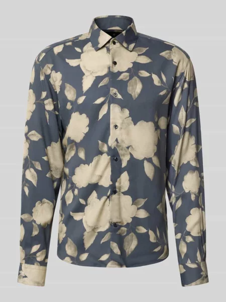 Koszula casualowa o luźnym kroju z czystej model Joop! Collection granatowa