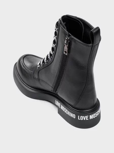 Кожаные ботинки Love Moschino черные