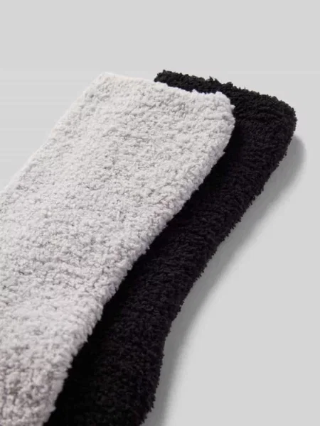 Skarpety z elastycznym pasem model ‘Socks cosy sustainable’ w zestawie 2 szt. Camano czarne