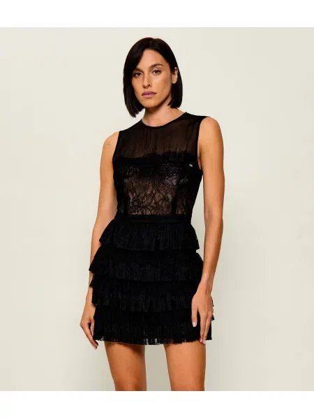Elisabetta Franchi De dantelă rochie negru